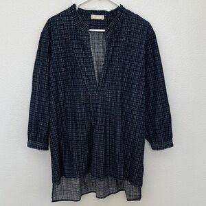 CP Shades Navy Plaid Women's Top